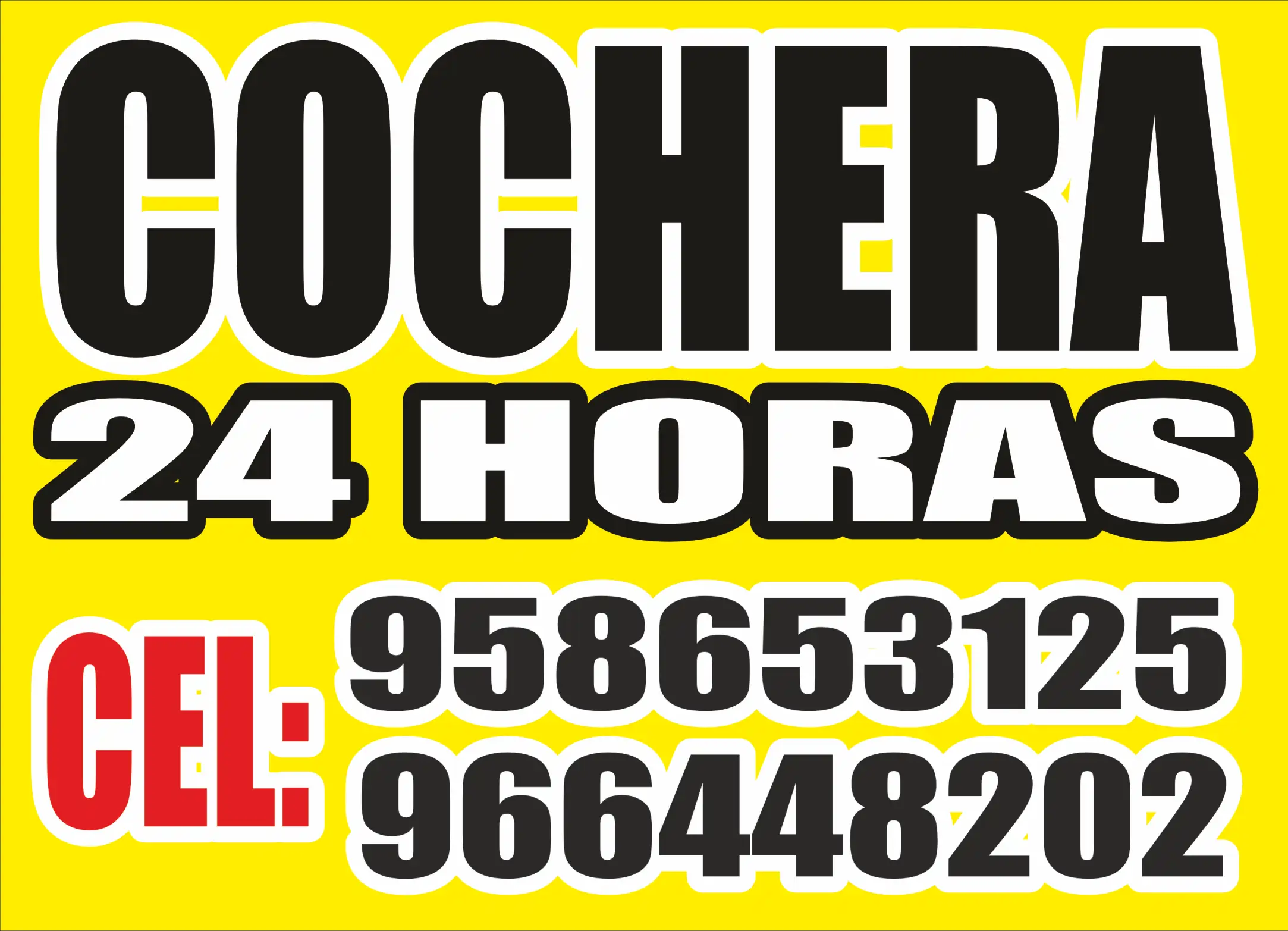 Cochera 24 horas – banner publicitario