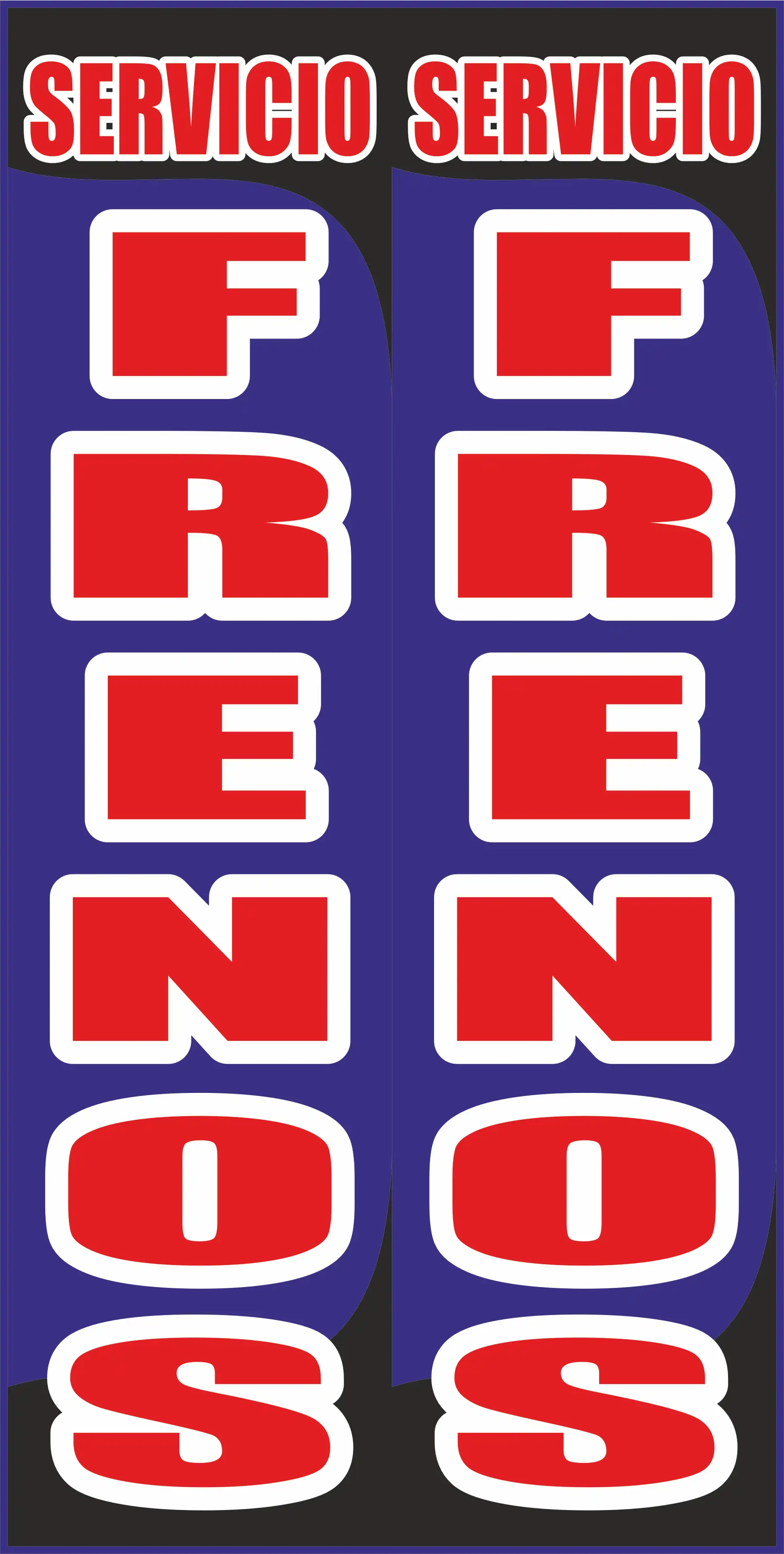 Servicio de frenos – banner vertical