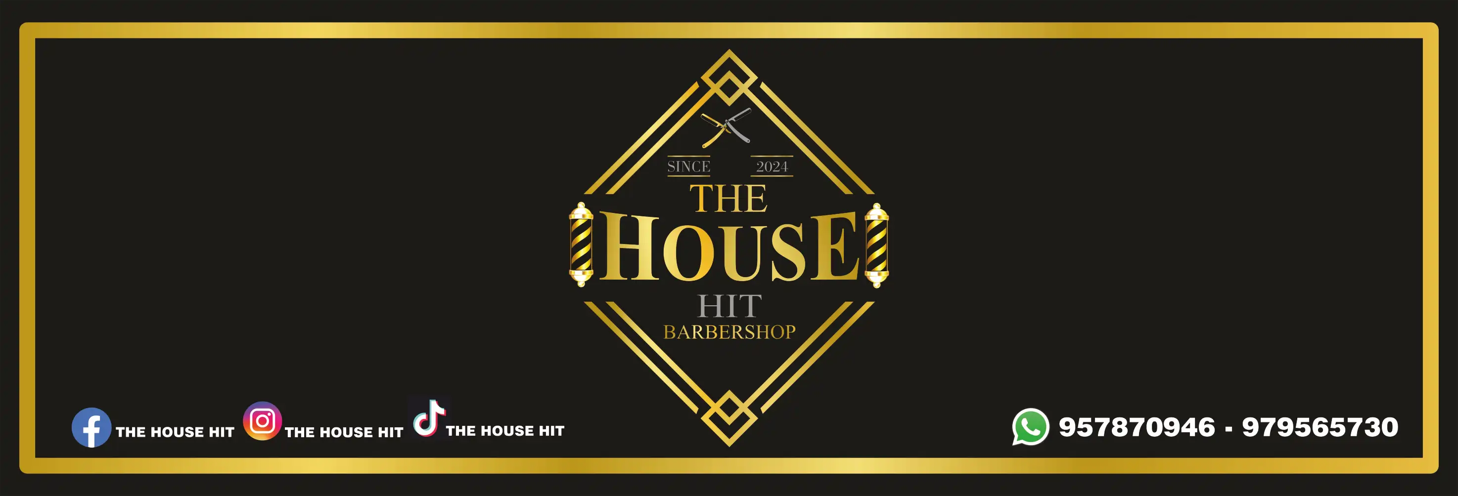 Barbería The House – banner publicitario