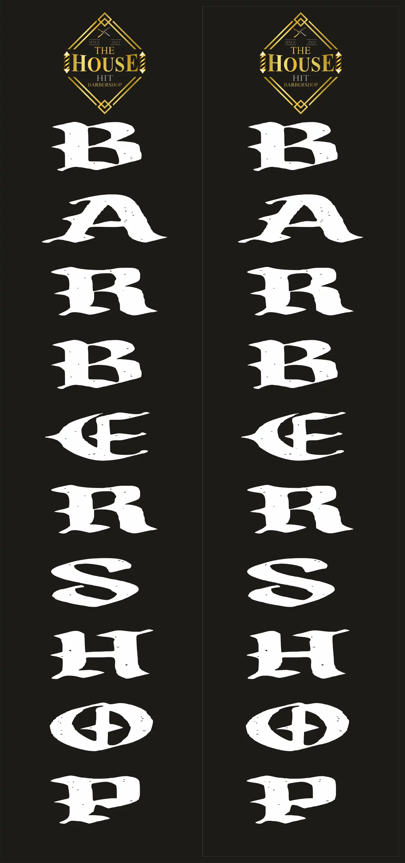 Barber Shop – banner vertical negro