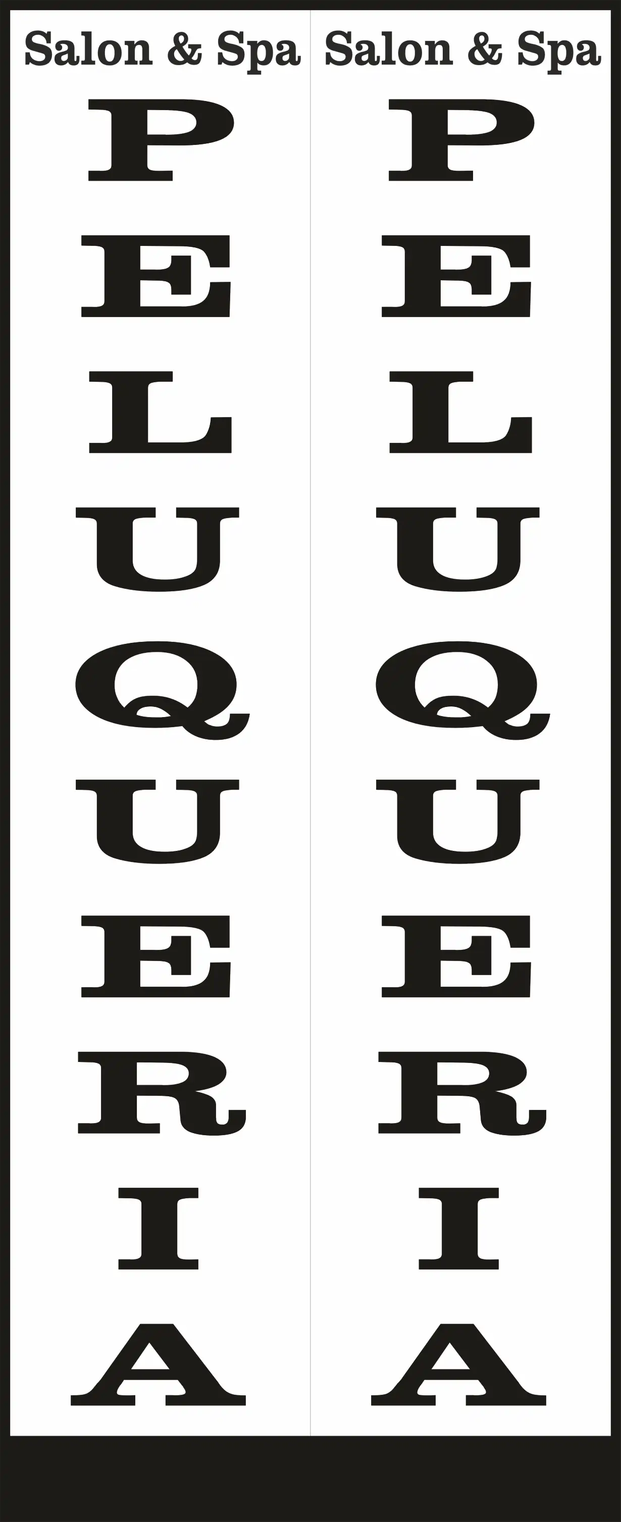 Peluquería – banner vertical tipográfico