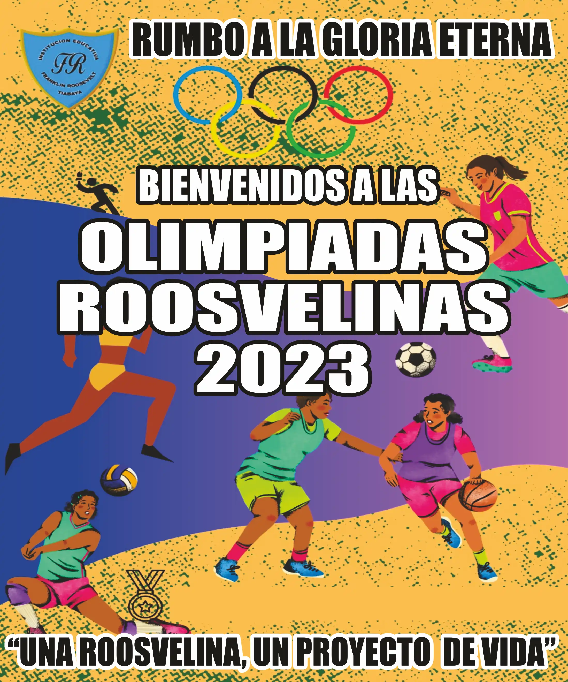Olimpiadas Rooseveltinas 2023 – afiche deportivo