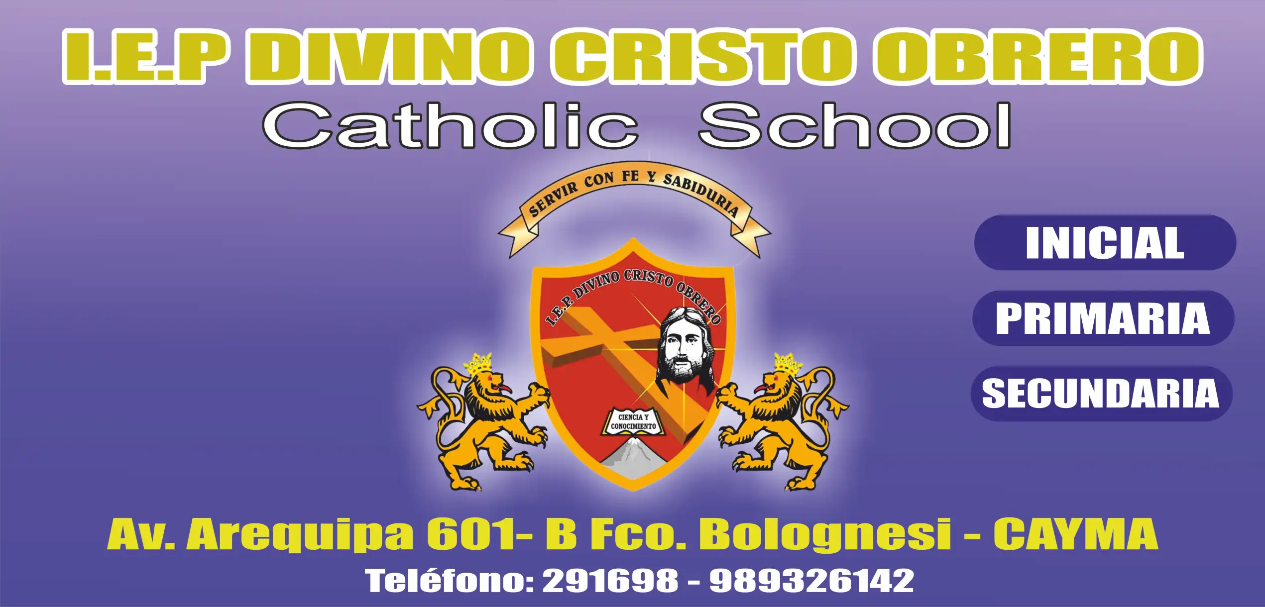 I.E.P Divino Cristo Obrero – afiche institucional