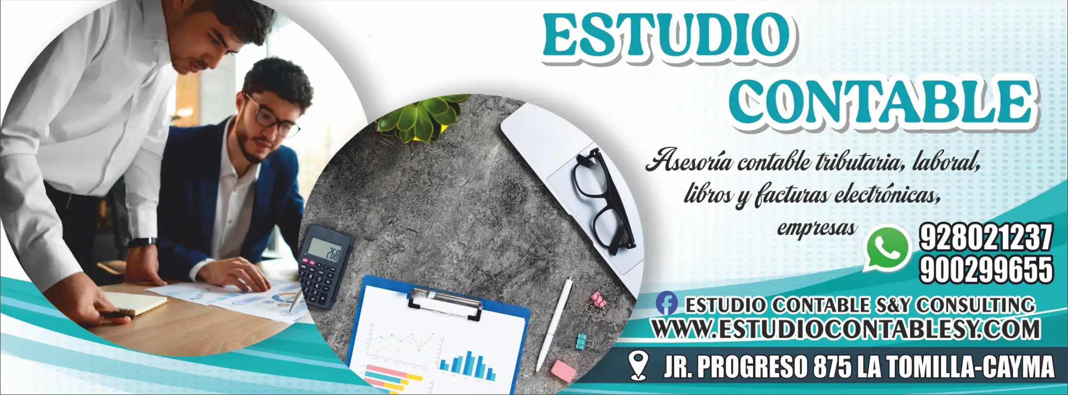 Estudio Contable – tarjeta publicitaria (diseño 01)