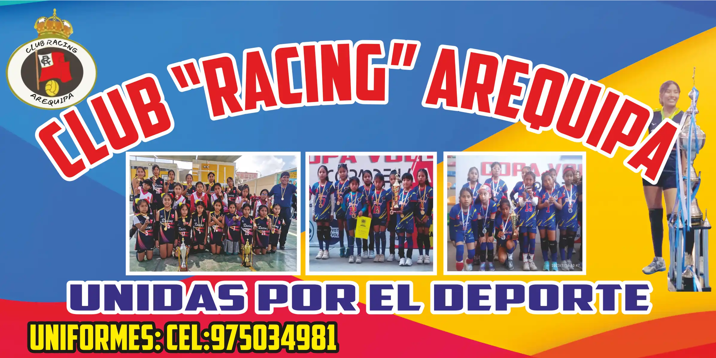 Club Racing Arequipa – “Unidos por el deporte” (banner)