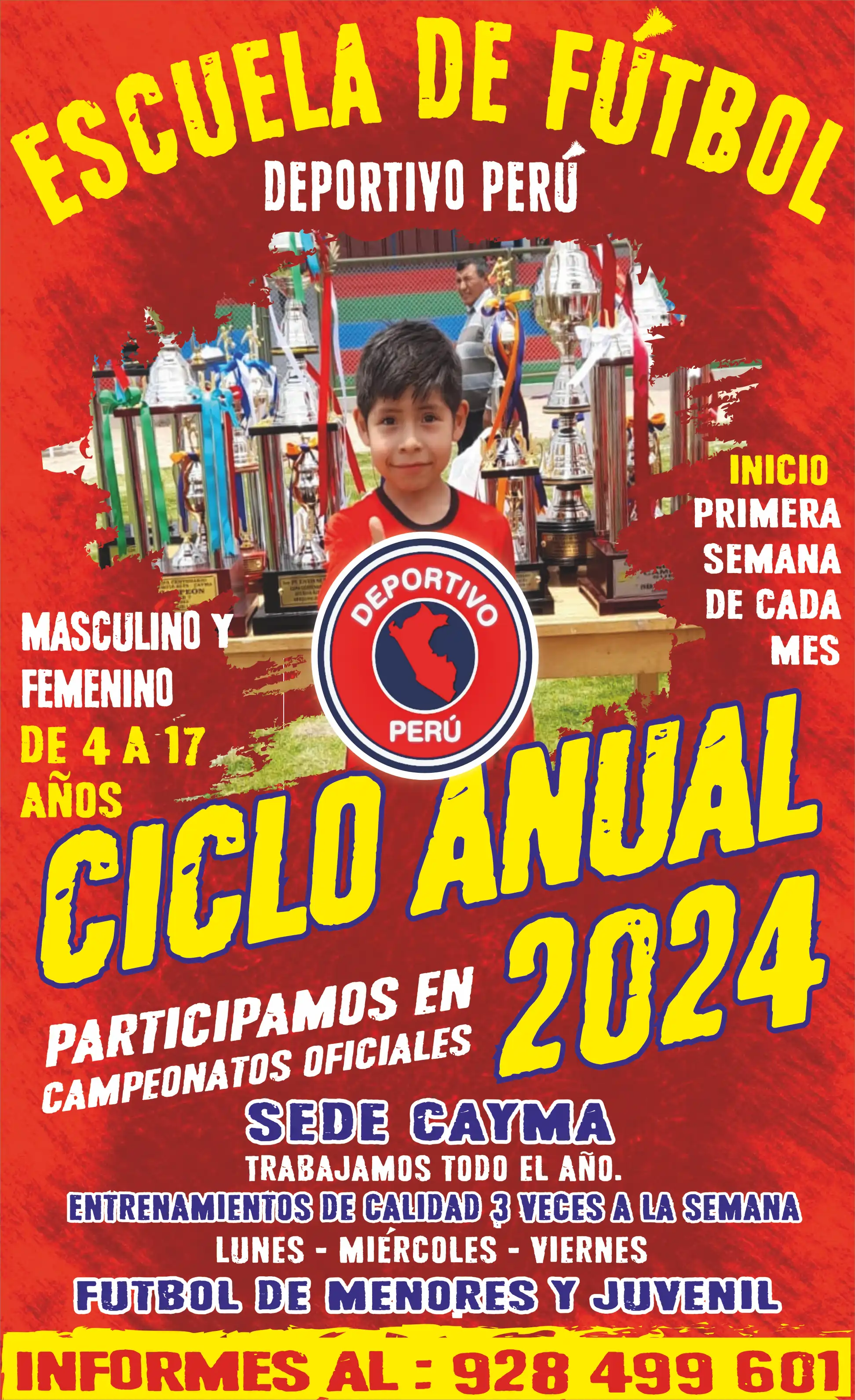 Escuela de fútbol – ciclo anual 2024 (afiche)