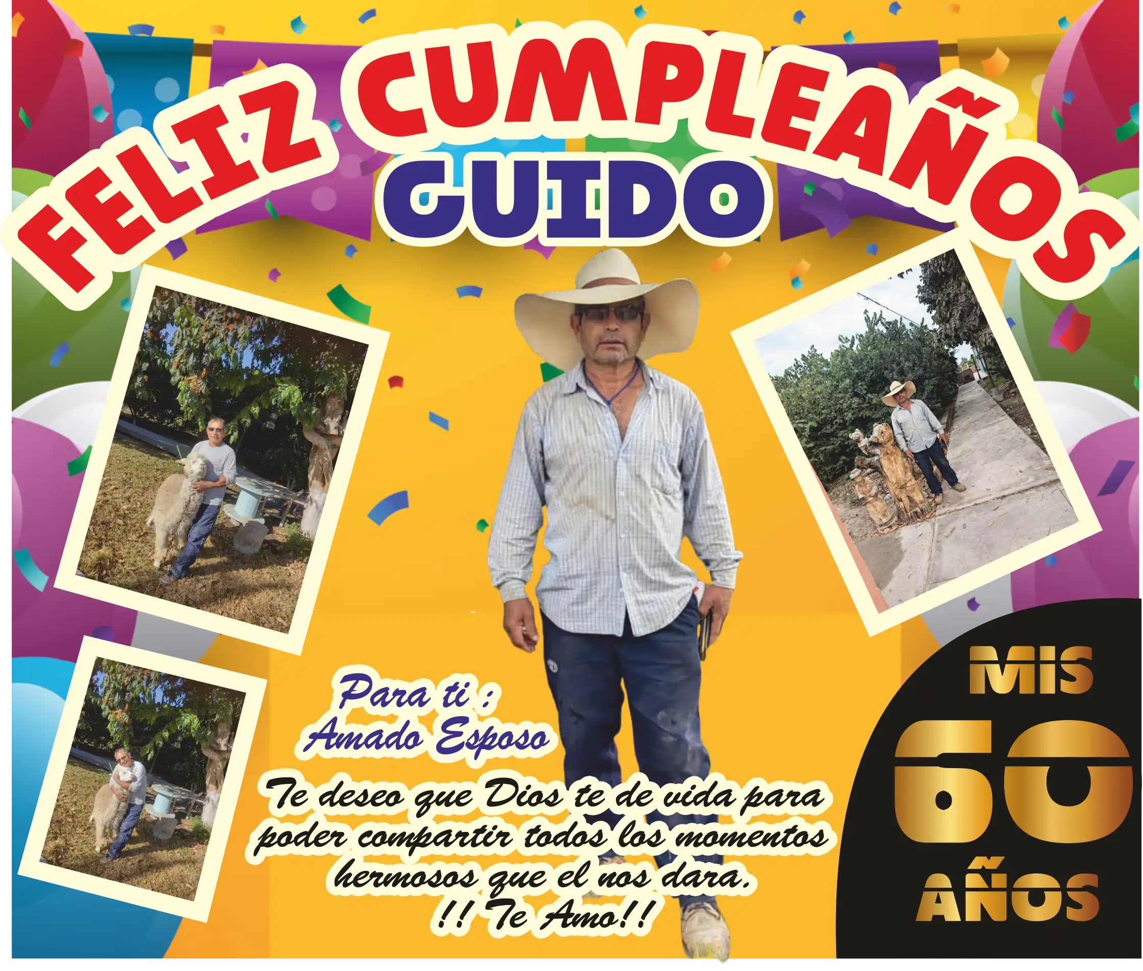 Cumpleaños Guido – diseño 60 años