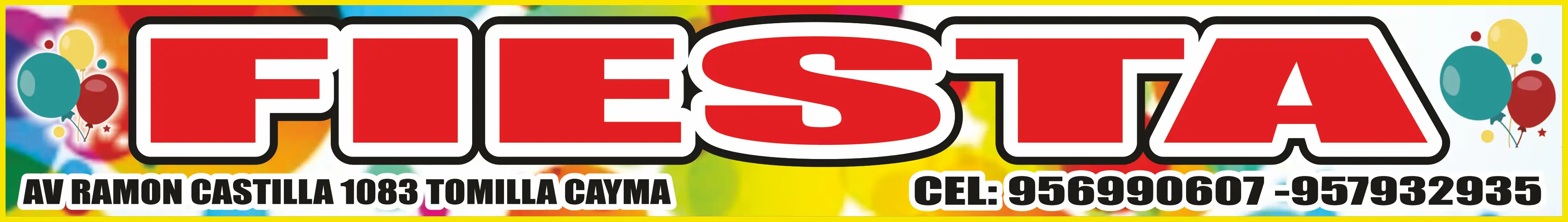 Fiesta – venta de artículos para fiesta (banner)