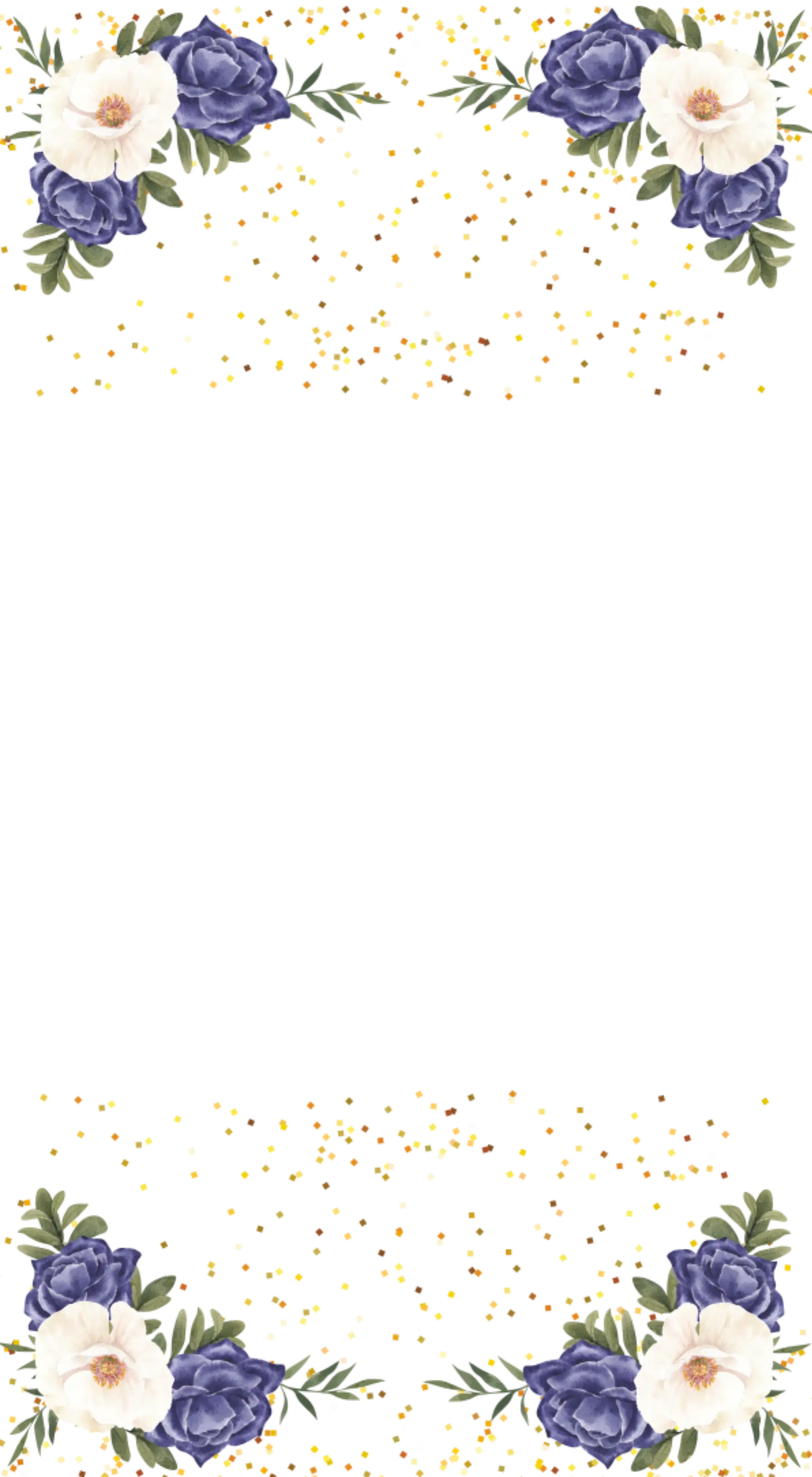 Tarjeta 15 años – marco dorado (fondo)