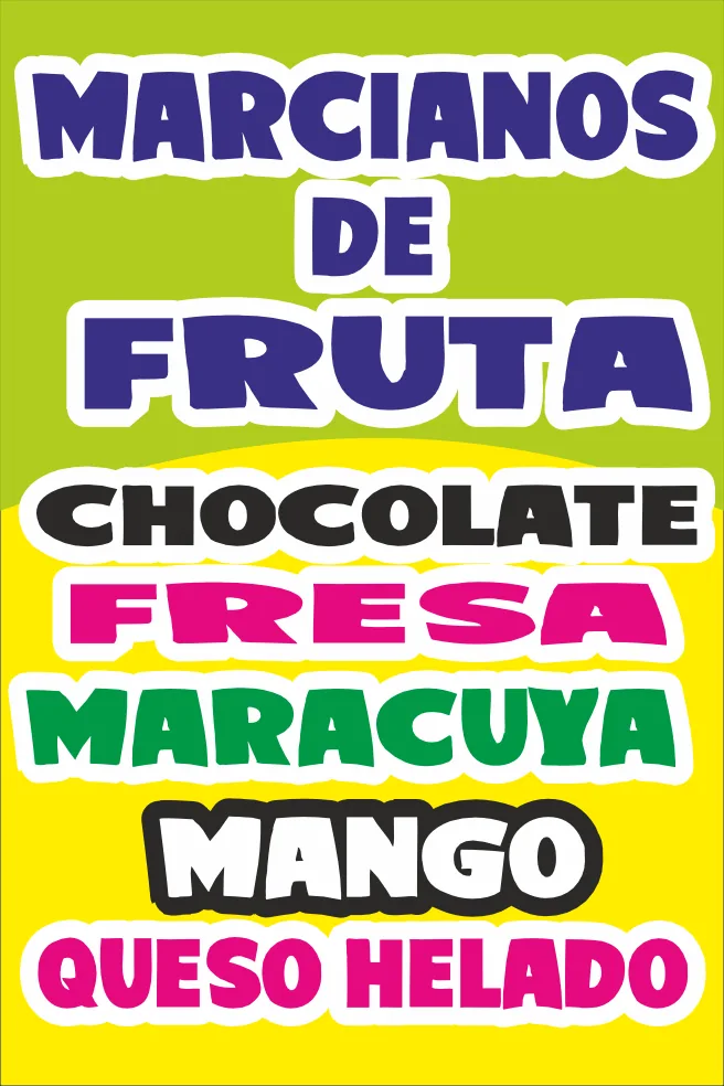 Marcianos de fruta – Sabores