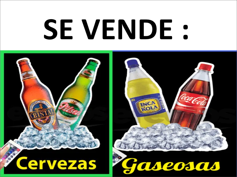 Se vende – cervezas y gaseosas