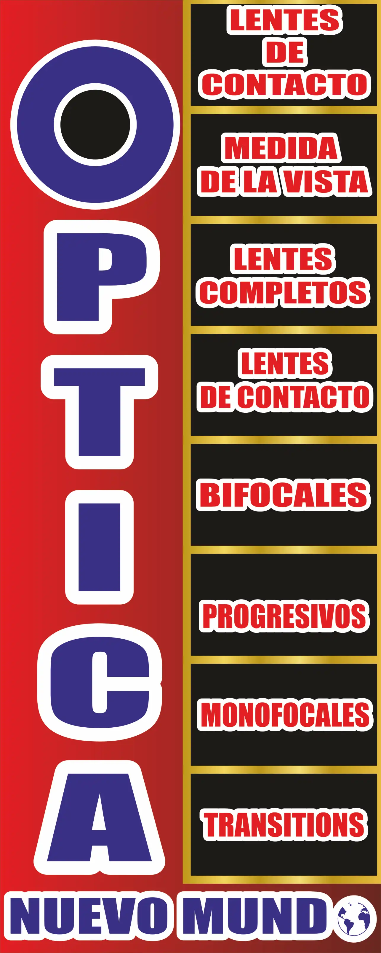 Óptica – carta de servicios (banner vertical)