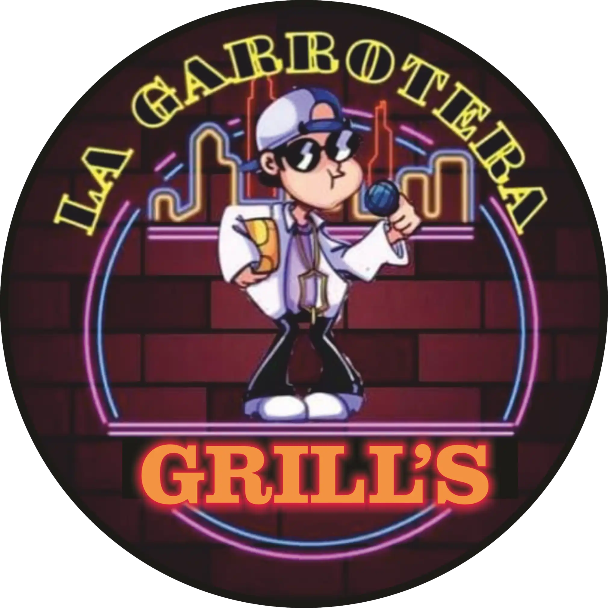 Restaurante grill – logotipo circular