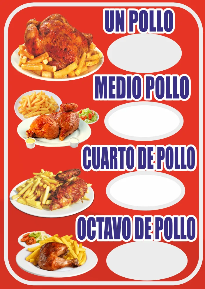 Pollería – precios por porción