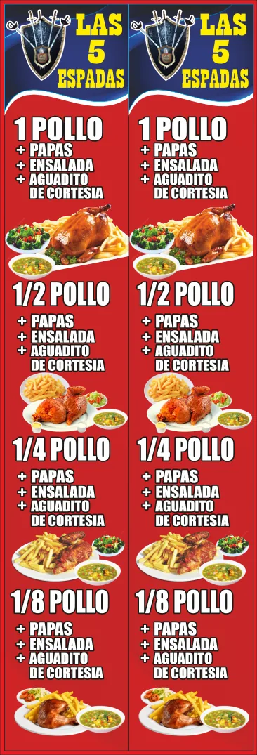 Pollería – menú doble