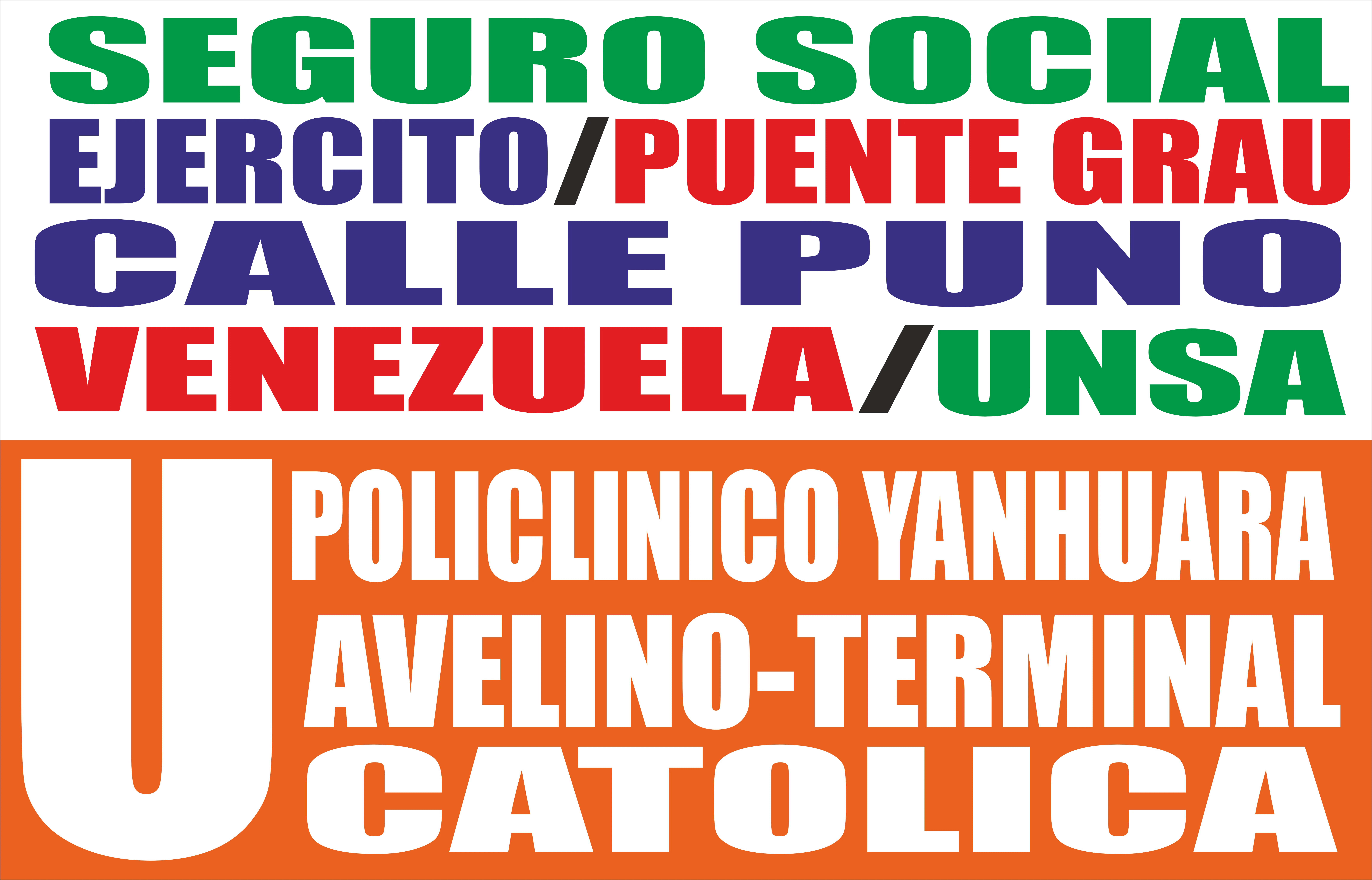 Paraderos – hospitales y avenidas