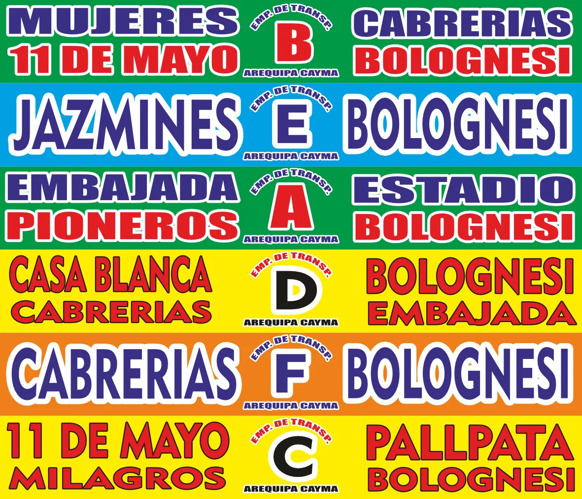 Rutas urbanas – Milagros y Bolognesi