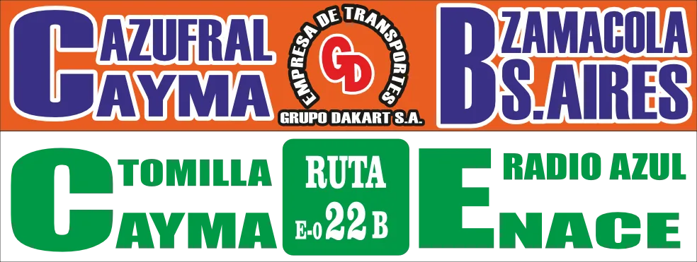 Rutas de transporte – Tomilla, Zamacola y Buenos Aires