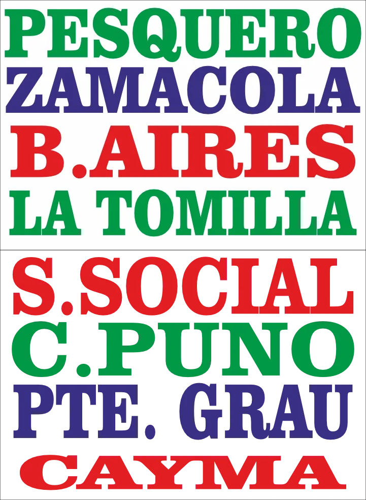 Listado de paraderos – rutas urbanas