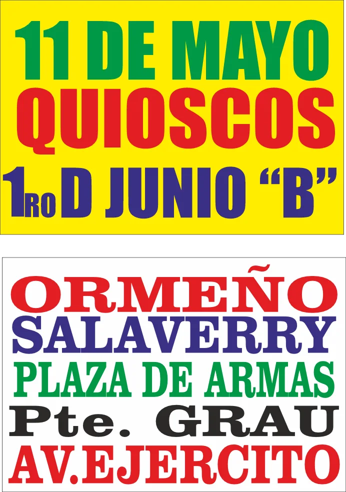 Paraderos urbanos – 11 de Mayo y Ormeño