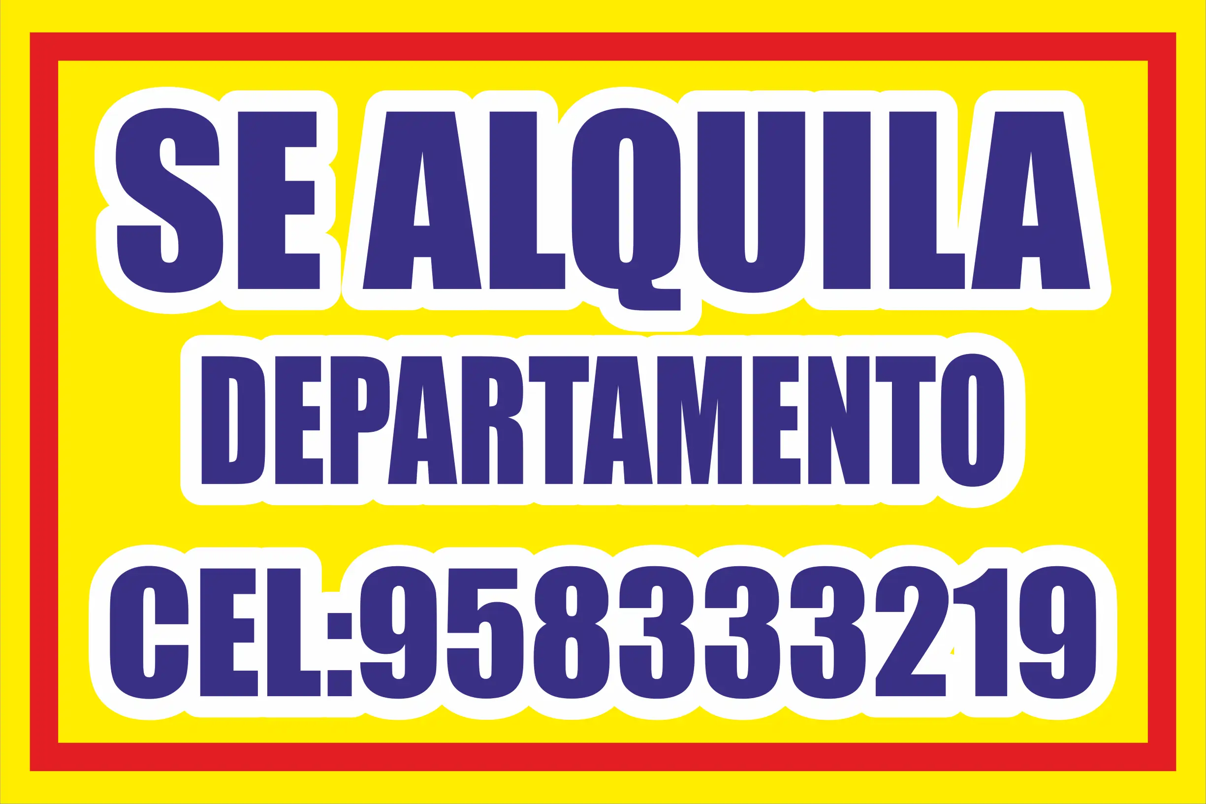 Se alquila departamento – aviso publicitario