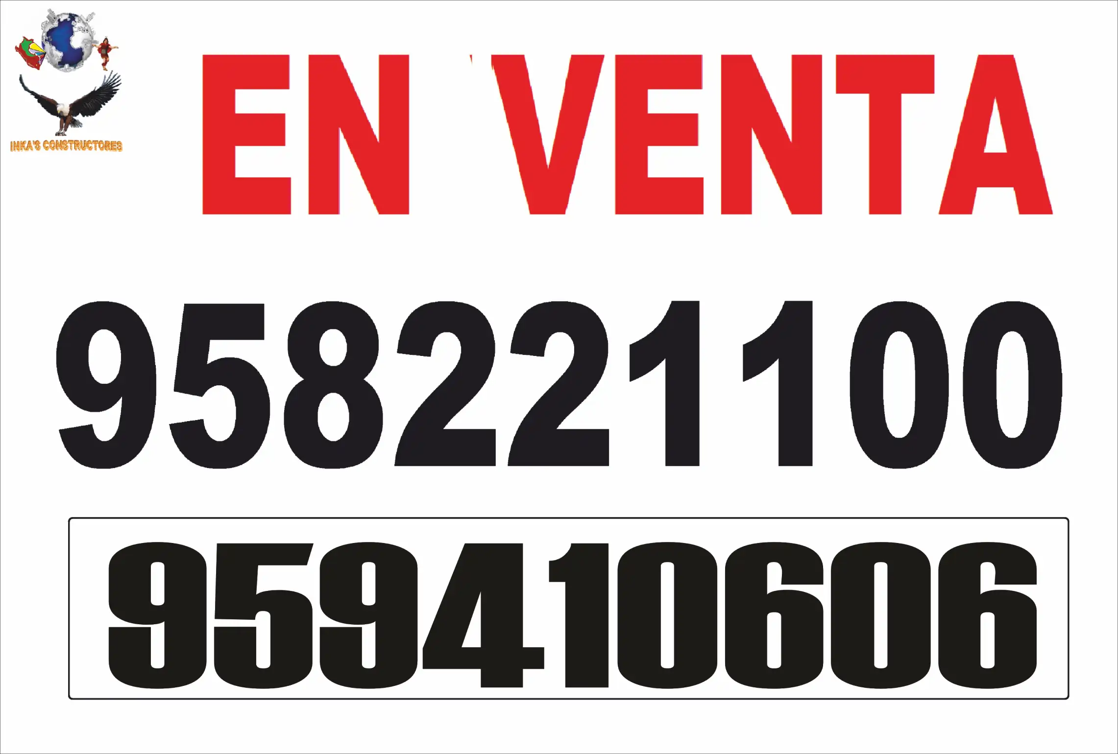 En venta – aviso con contactos