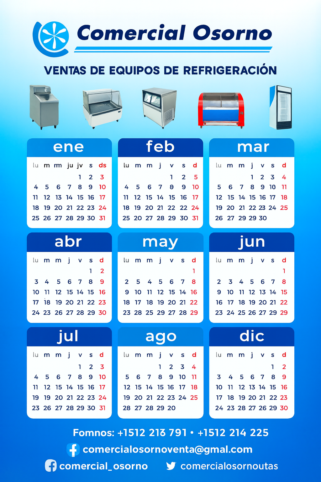 Calendario de pared