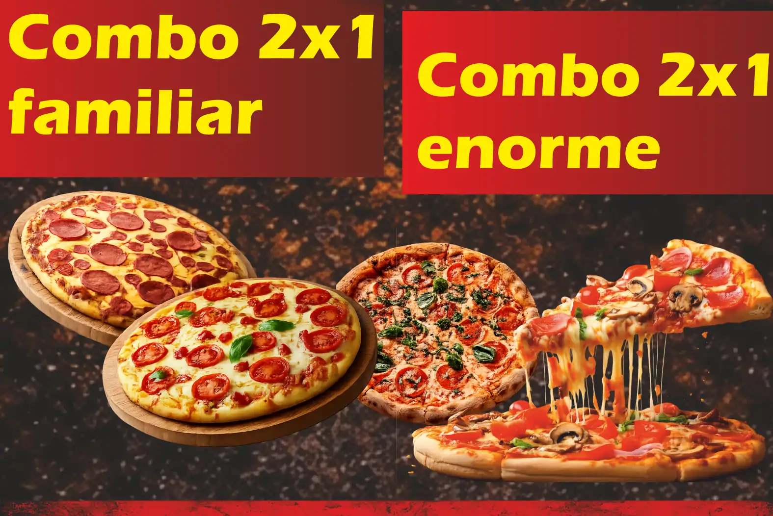 Promoción pizza 2x1 en Arequipa