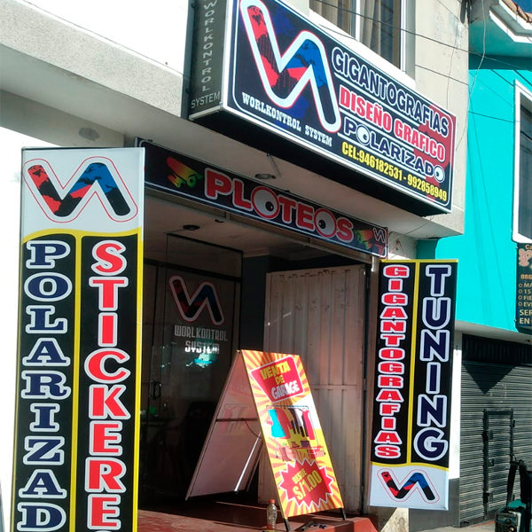 Caja de luz / letrero luminoso modelo 6 - Victor Anuncios Arequipa