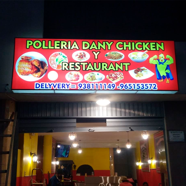 Caja de luz / letrero luminoso modelo 9 - Victor Anuncios Arequipa